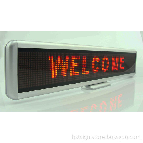 Red Color Desk Scrolling LED Message Sign 16X128